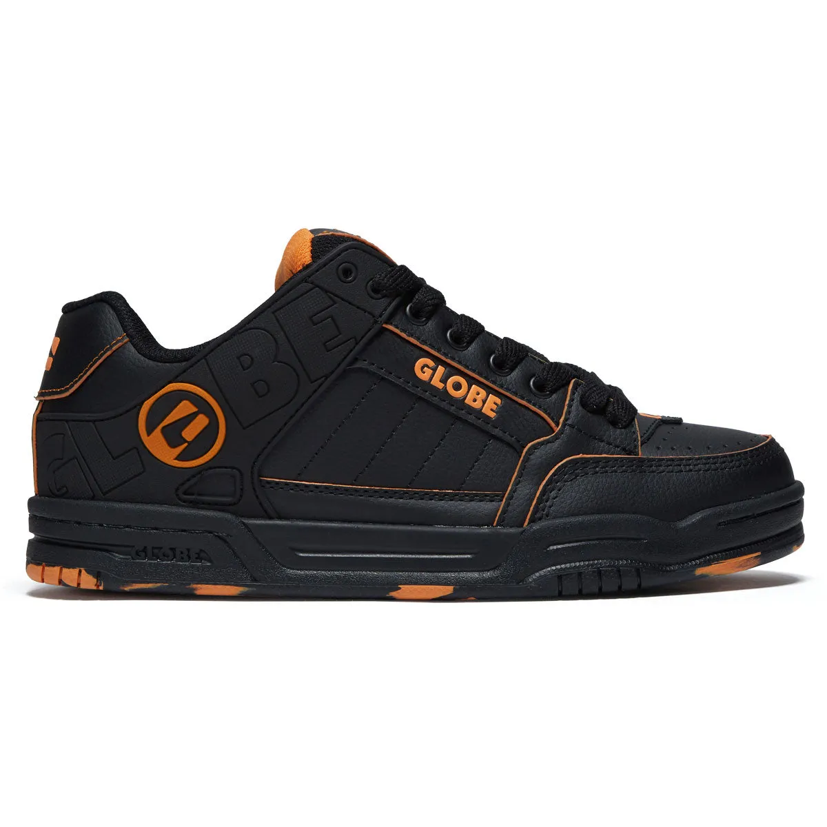 Pro Skate Look All Day Comfort Globe Tilt Shoes - Black/Orange/Mosaic