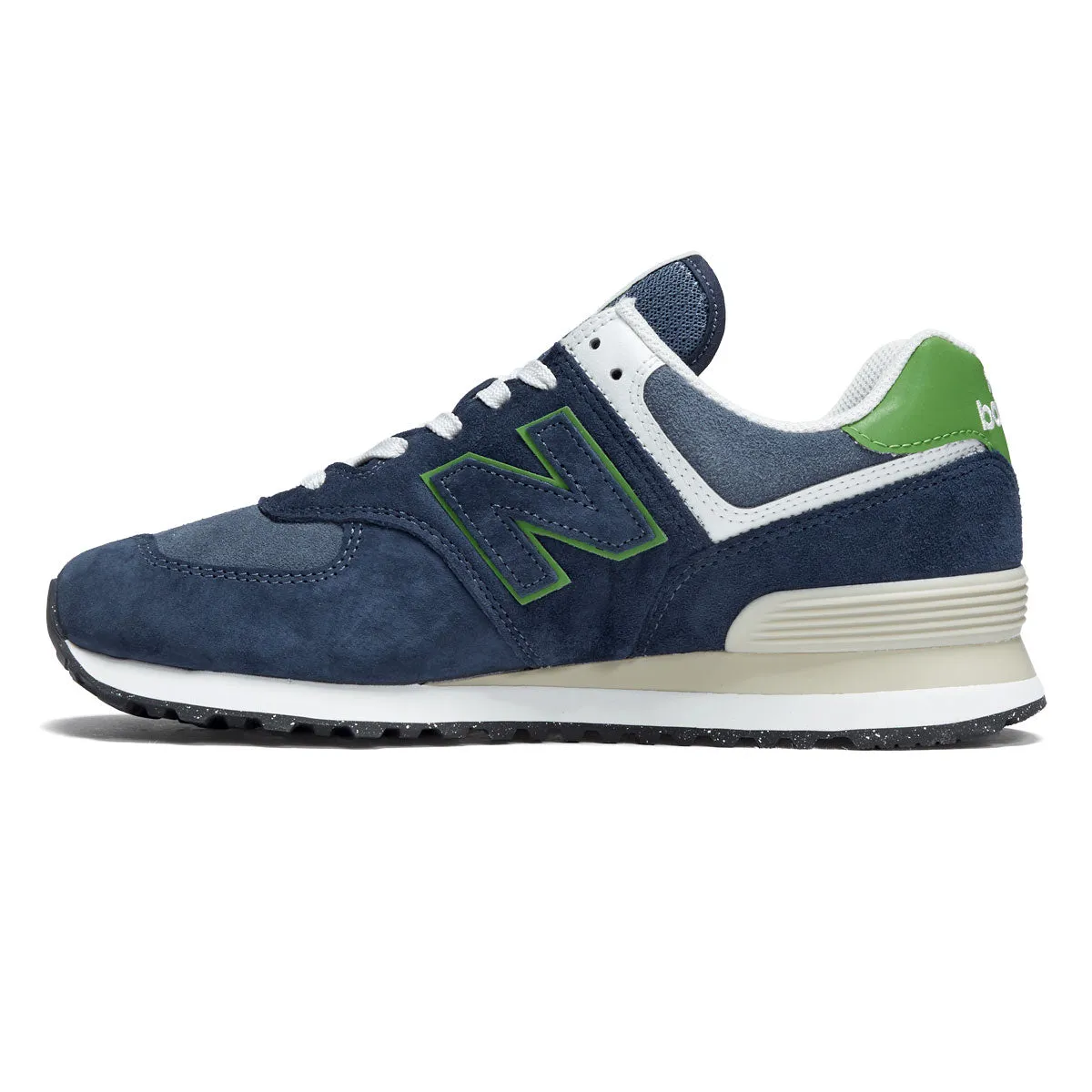 Go Further New Balance 574 Shoes - Navy/Alpine Green