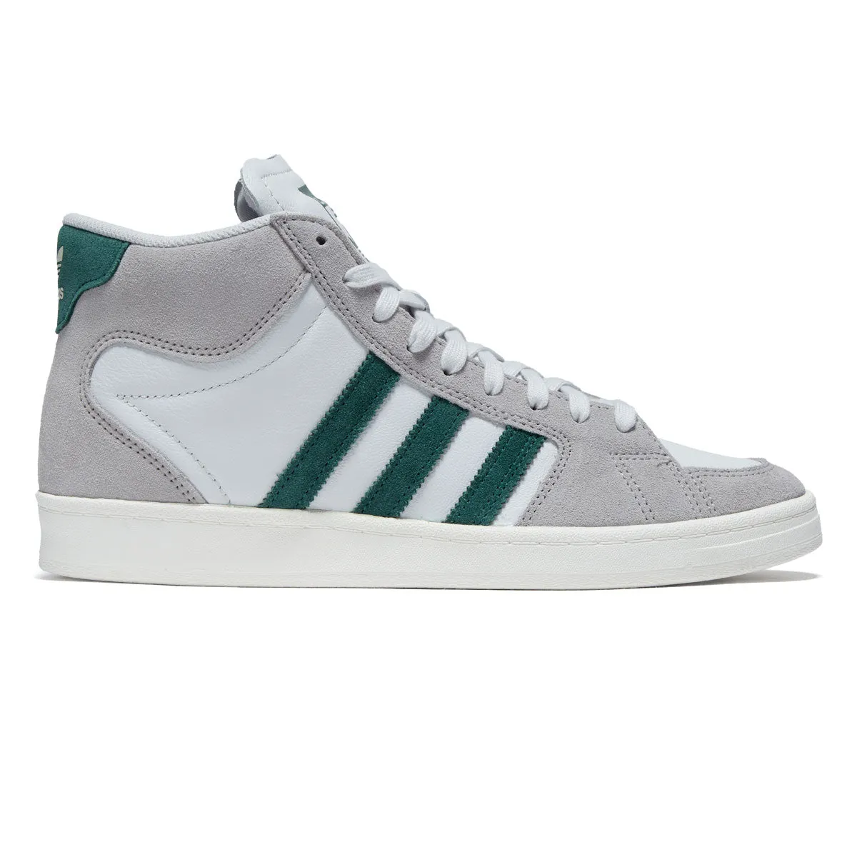 Grip Comfort Adidas Superskate Shoes - Granite/Green/Crystal White