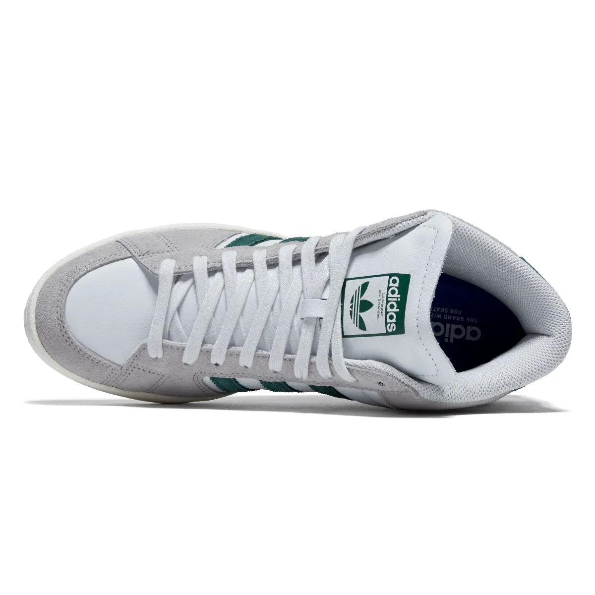 Grip Comfort Adidas Superskate Shoes - Granite/Green/Crystal White