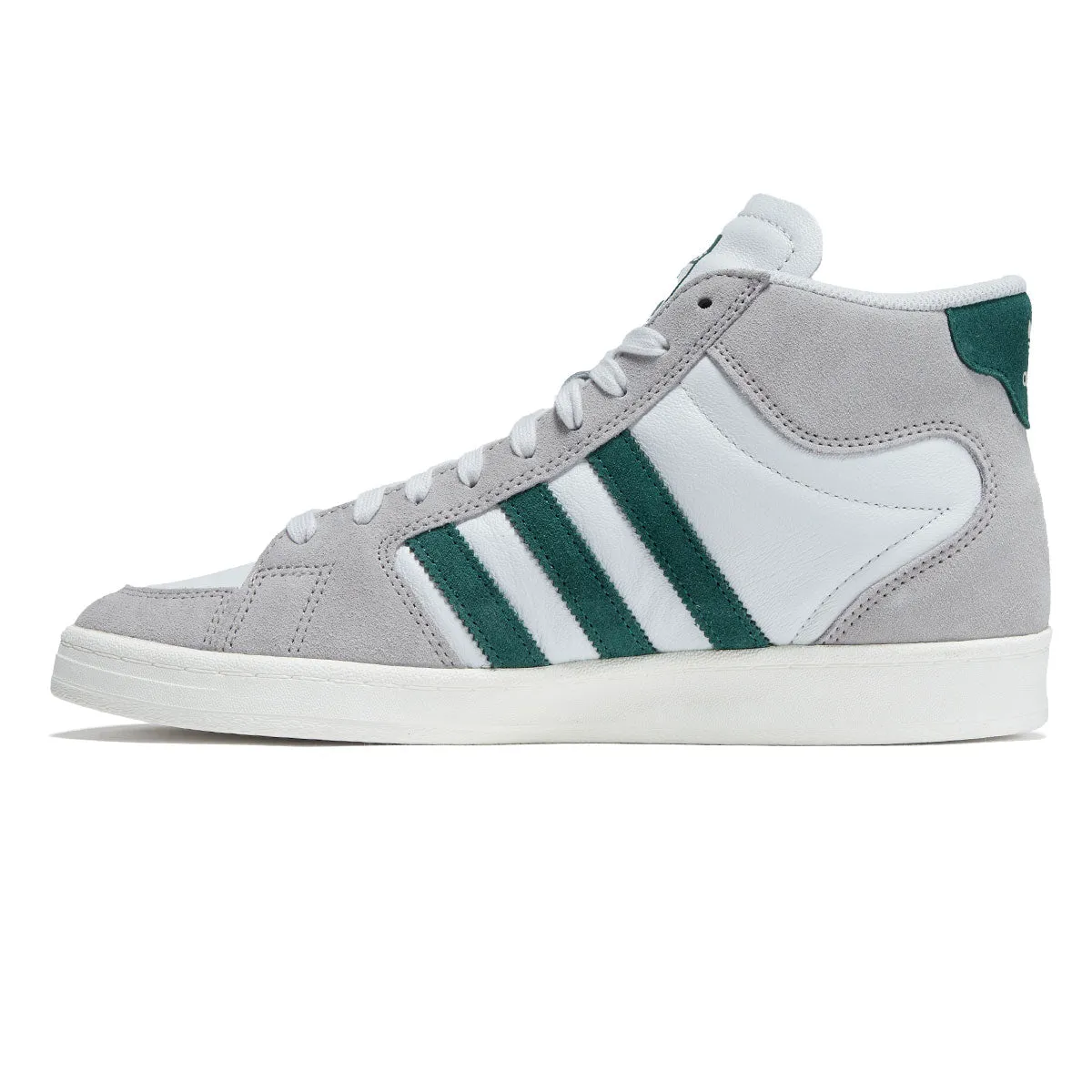 Grip Comfort Adidas Superskate Shoes - Granite/Green/Crystal White