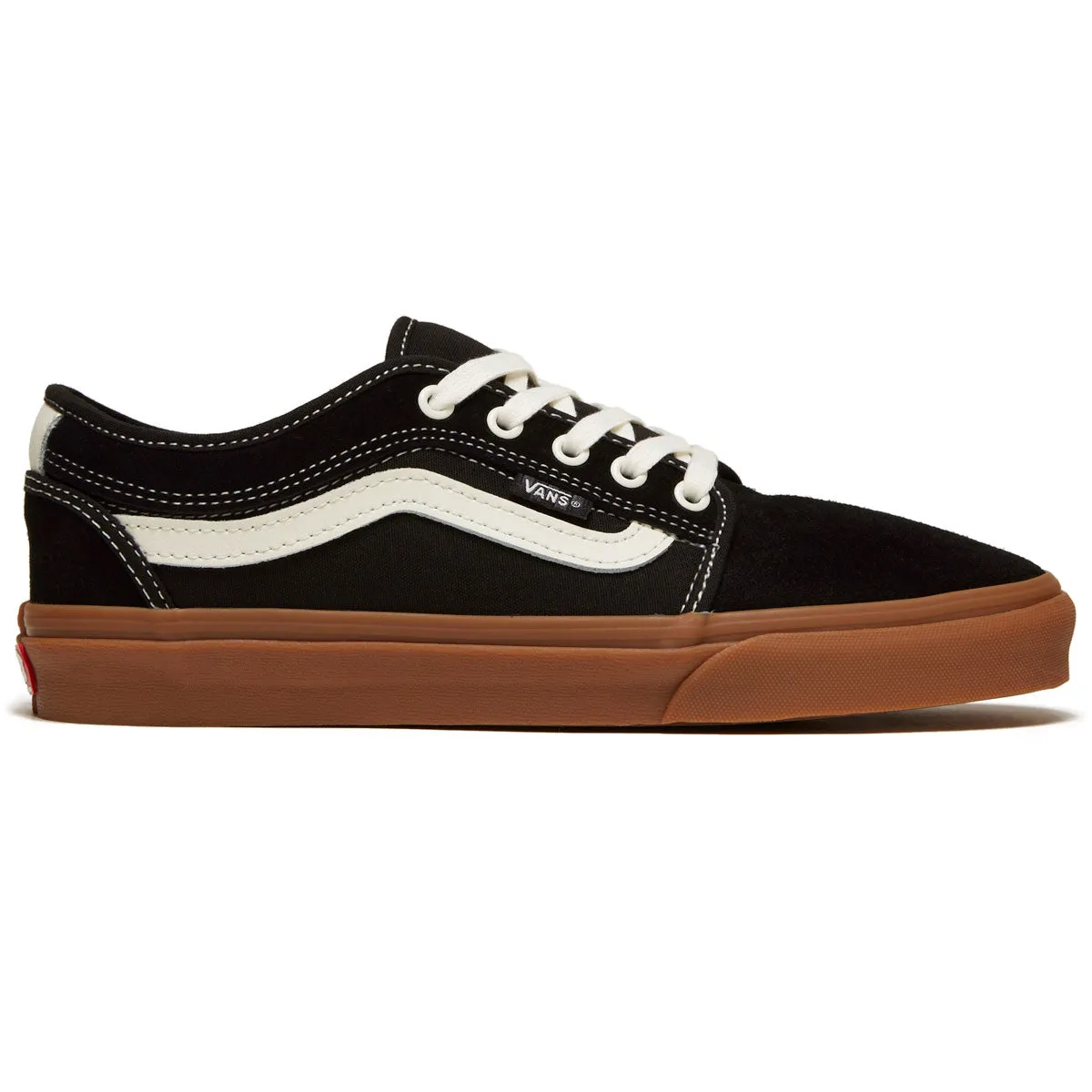 Reinforced Step Street Friendly Fit Vans Chukka Low Sidestripe Shoes - Black/Gum