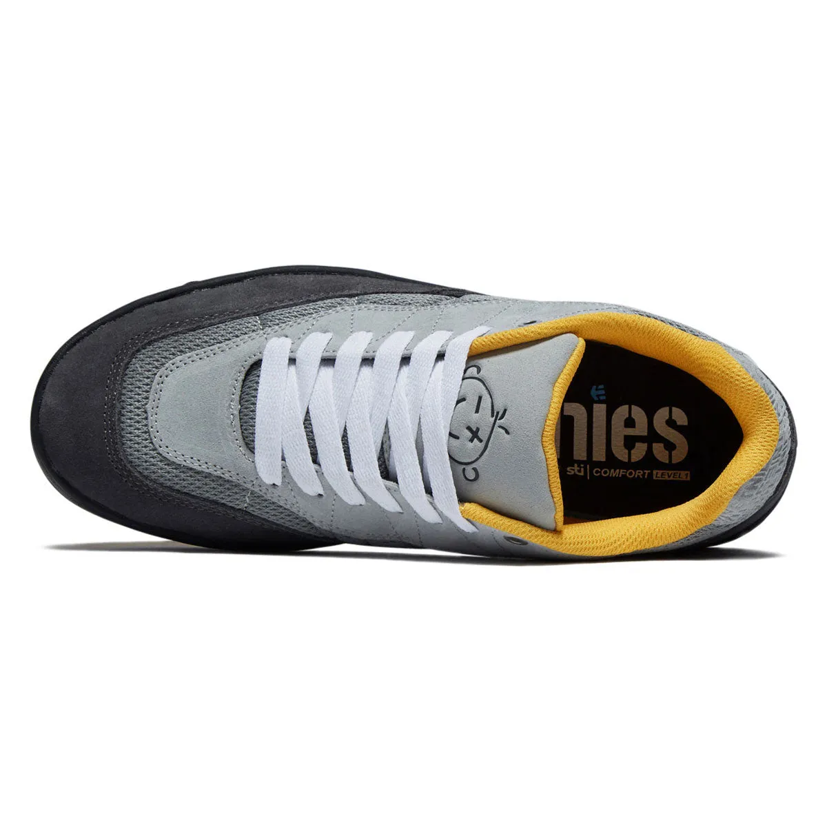 Grip Guard Max Etnies Snake Shoes - Grey/Grey/Yellow