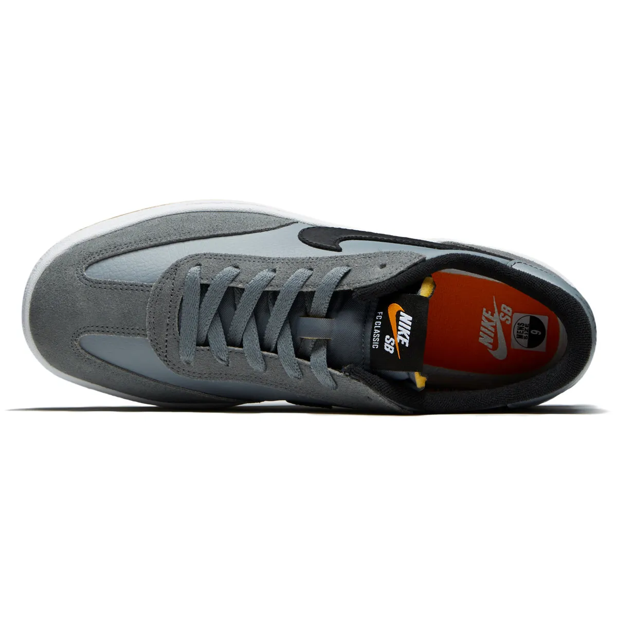 Grip Lock Nike SB FC Classic Shoes - Cool Grey/Black/White/Vivid Orange