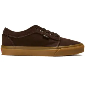 Quick Fasten Skater Style Vans Skate Chukka Low Shoes - Dark Brown/Gum
