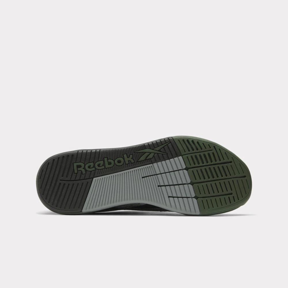 Grip Flex Reebok Footwear Men Nano X5 Training Shoes BREAKAWAY GREEN/WASHED BLACK/G