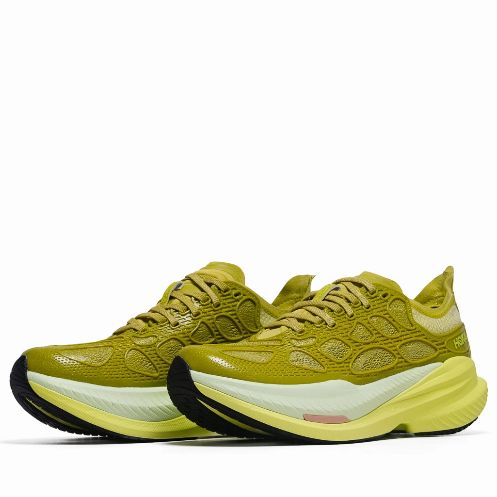 Hoka Mach X Caged - Pea Green/Hoka Citrus
