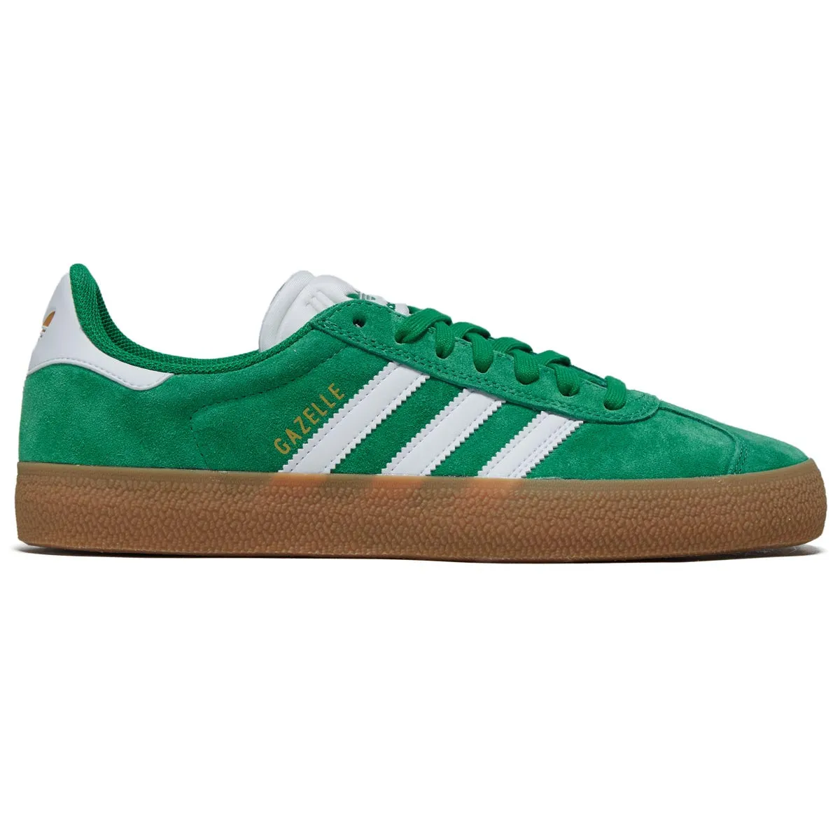 Quick Action Gear Adidas Gazelle ADV Shoes - Green/Ftwr White/Gold Metallic
