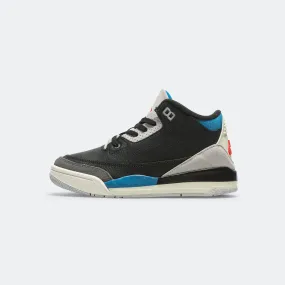 Jordan 3 Retro (GS) - Black/Chile Red-Neutral Grey Soft Padding Iconic support