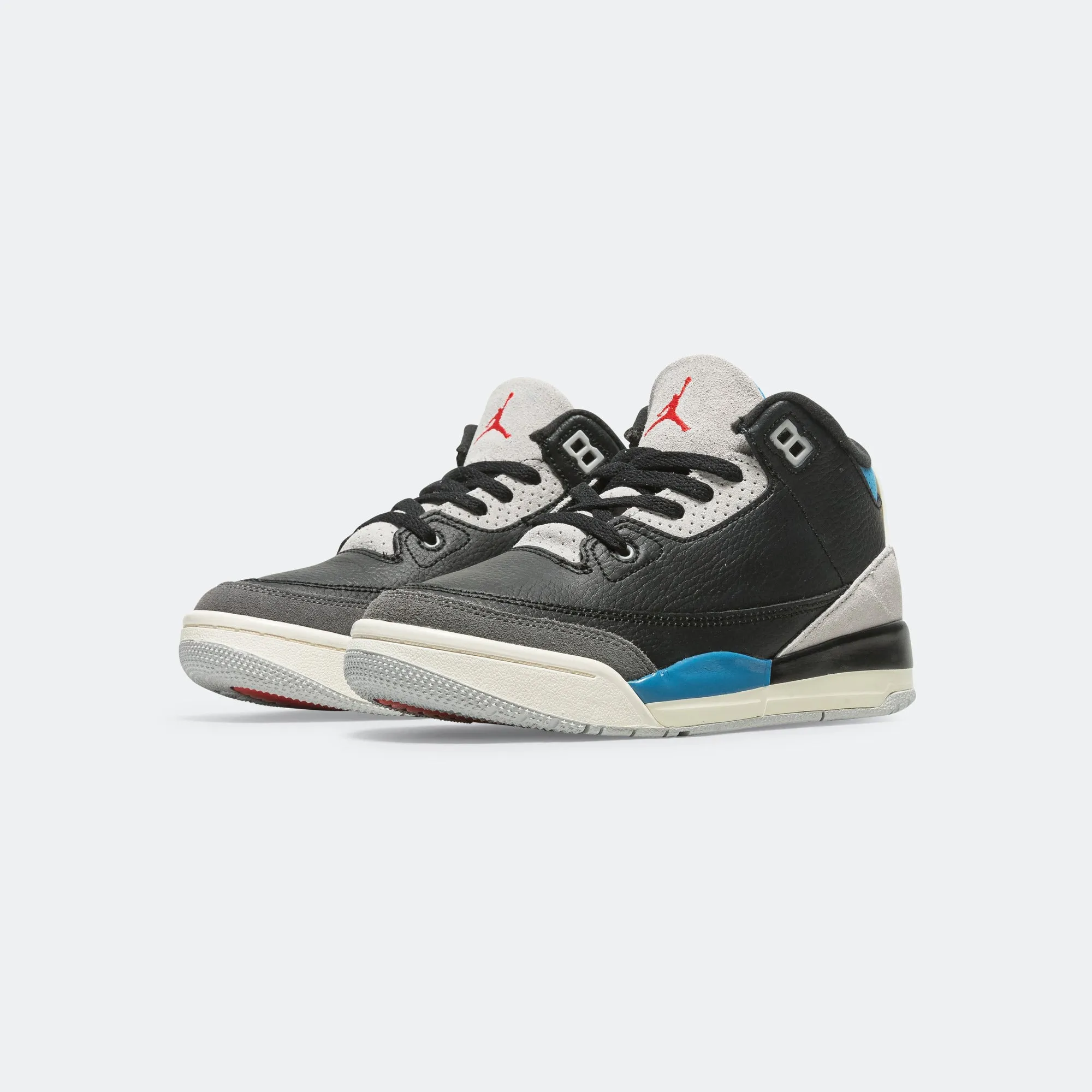 Jordan 3 Retro (GS) - Black/Chile Red-Neutral Grey Flex Edge