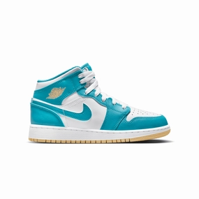 Bounce Step Garden Tour Kid's Air Jordan 1 Mid 'Aquatone'