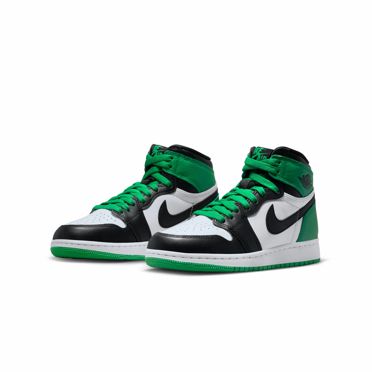Kids Air Jordan 1 Retro High OG 'Lucky Green' Sporty Chic
