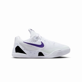 Kids Kobe IX Low Em 'White Court Purple' Bush Step