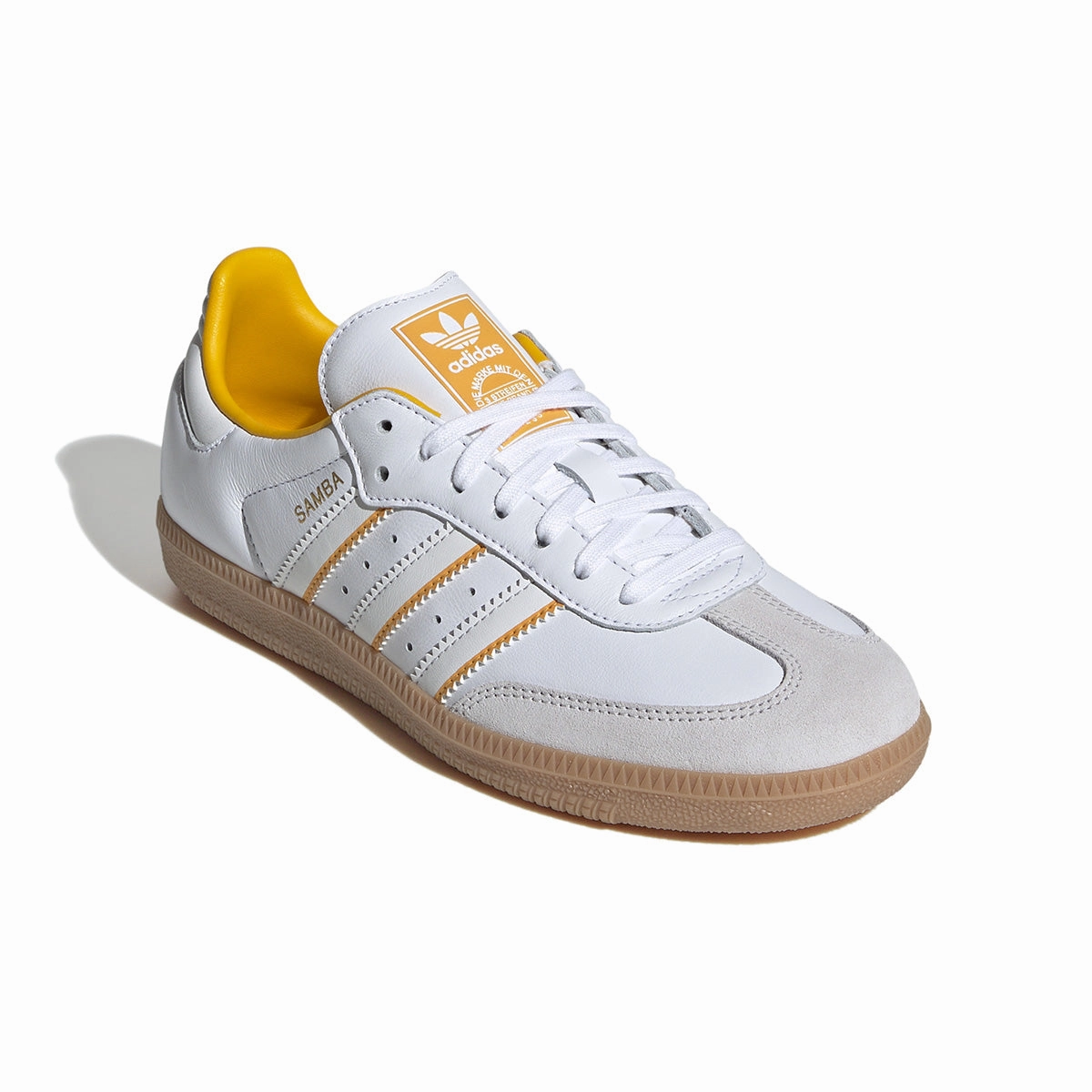 Kids Samba OG 'Crystal White Crew Yellow' Daily Step Move Glide