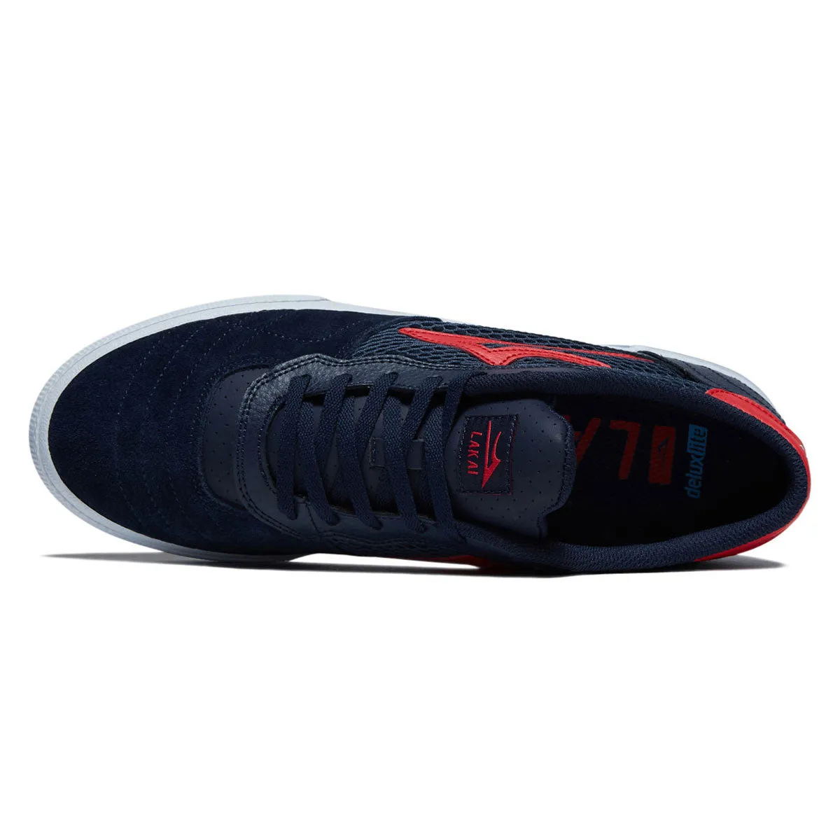 Lakai Cambridge Shoes - Navy/Red Suede Air Core