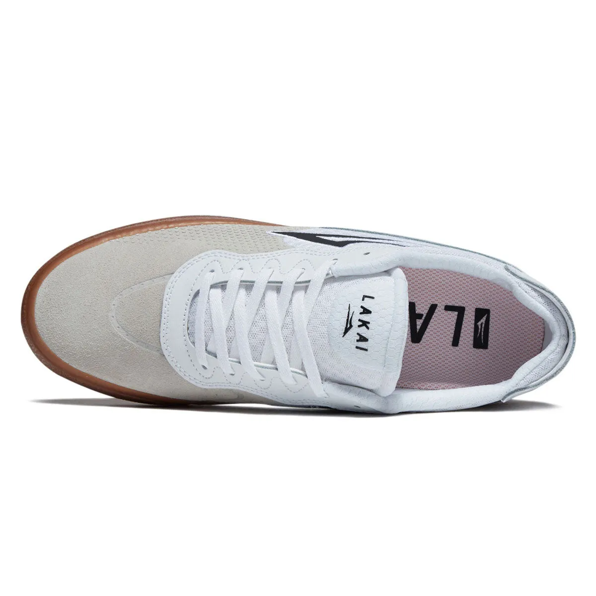 Lakai Essex Shoes - White/Gum Leather Light Stepper