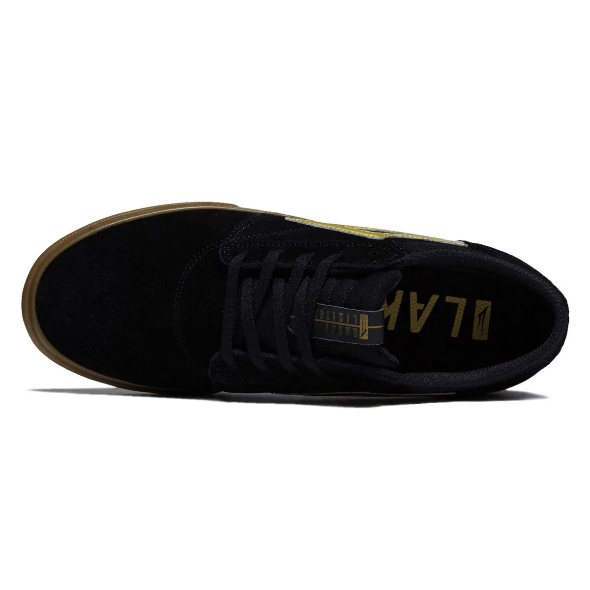Lakai Griffin Shoes - Black/Gold Suede Air Flow