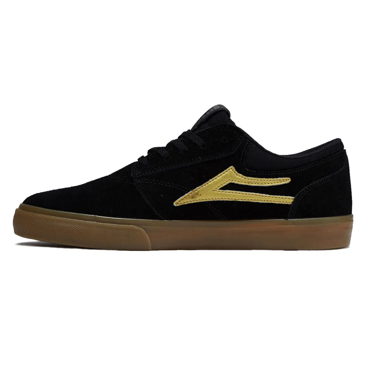 Lakai Griffin Shoes - Black/Gold Suede Air Flow