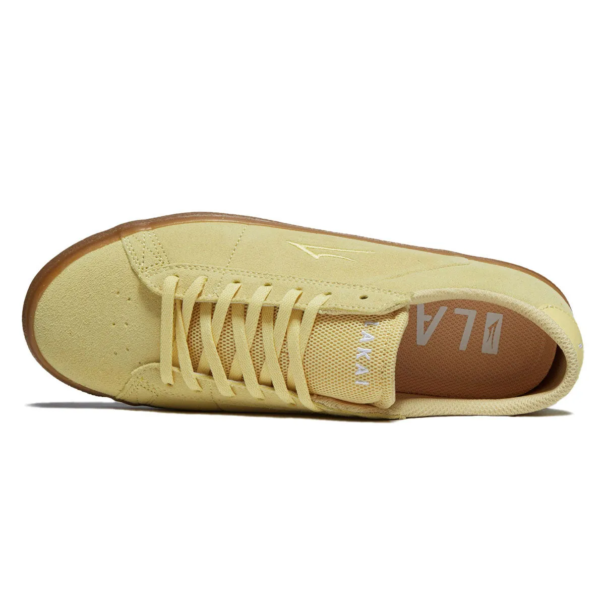 Lakai Newport Shoes - Light Yellow Suede Grip Walk