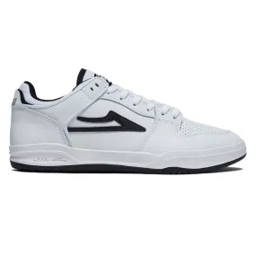 Lakai Telford Low Shoes - White/Black Leather Functional Style Smooth Walk