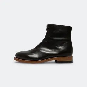 Leather ZIP-UP FRISKO Boots - Black Sleek Finish
