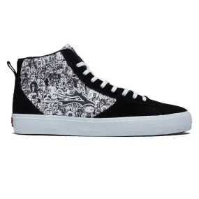 Board Flex Lakai Newport Hi Shoes - Black Suede