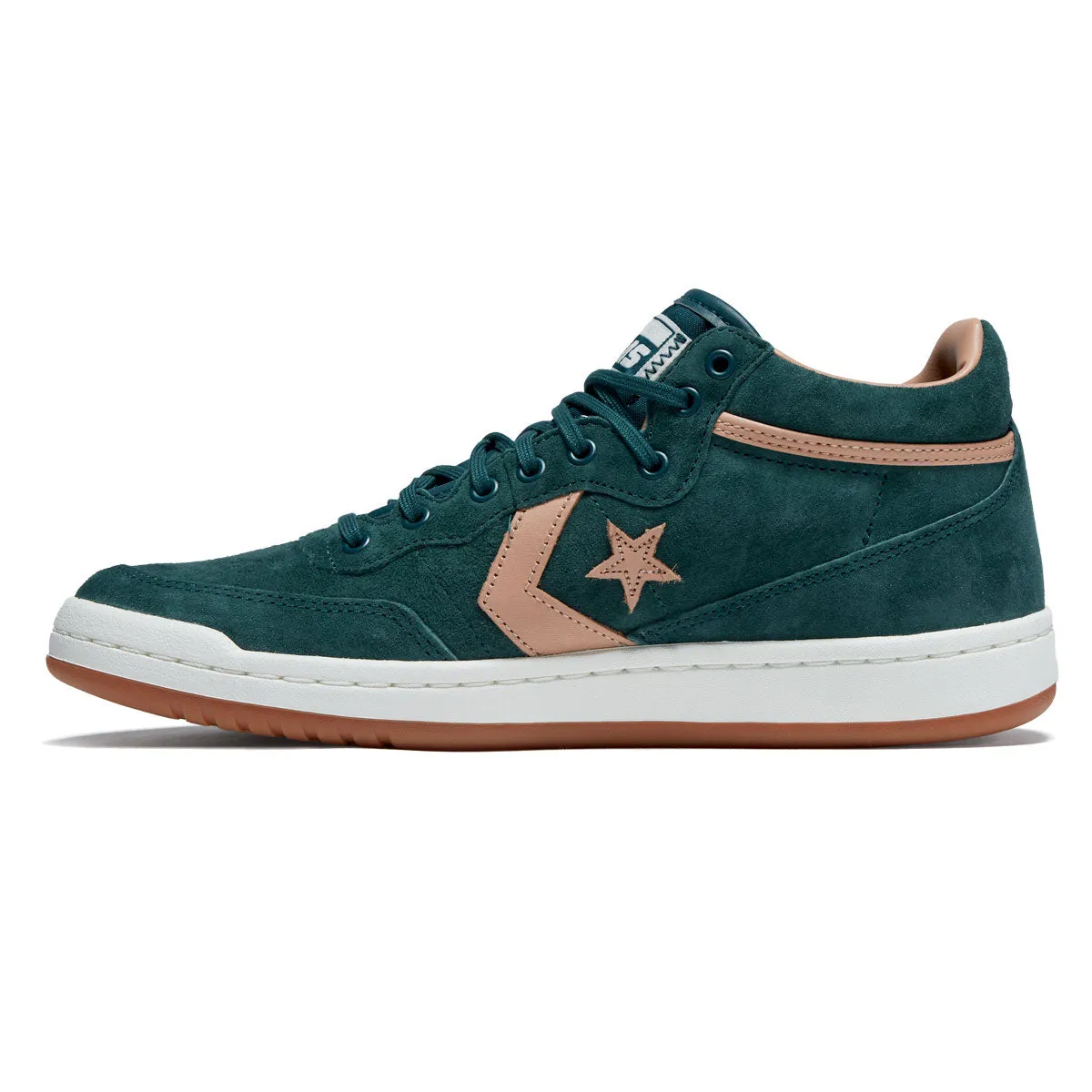Light Elite Converse Fastbreak Pro Mid Shoes - Rubber Plant/Vachetta Beige