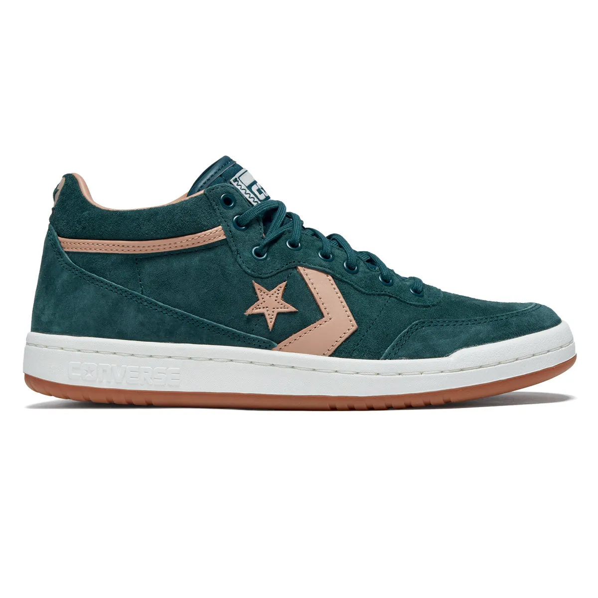 Light Elite Converse Fastbreak Pro Mid Shoes - Rubber Plant/Vachetta Beige