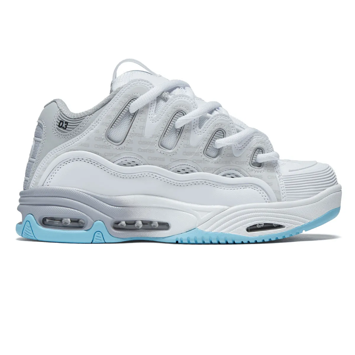 Solid Build Osiris D3 2001 Shoes - White/Grey/Baby Blue