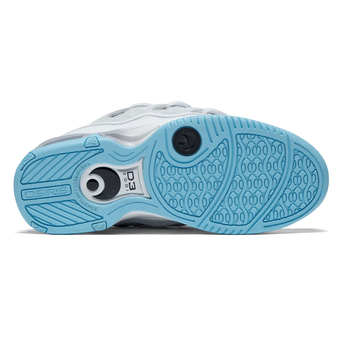 Light Jump Osiris D3 2001 Shoes - White/Grey/Baby Blue