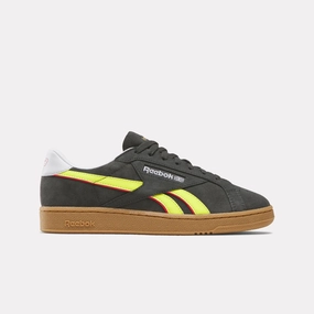 Reebok Footwear Men Club C Grounds UK Shoes BLACK/ELECTRICYELLOW/GUM Lake Hike Bounce Step