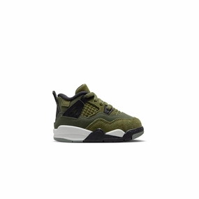Toddlers' Air Jordan 4 Retro SE Craft 'Medium Olive' Trail Climb
