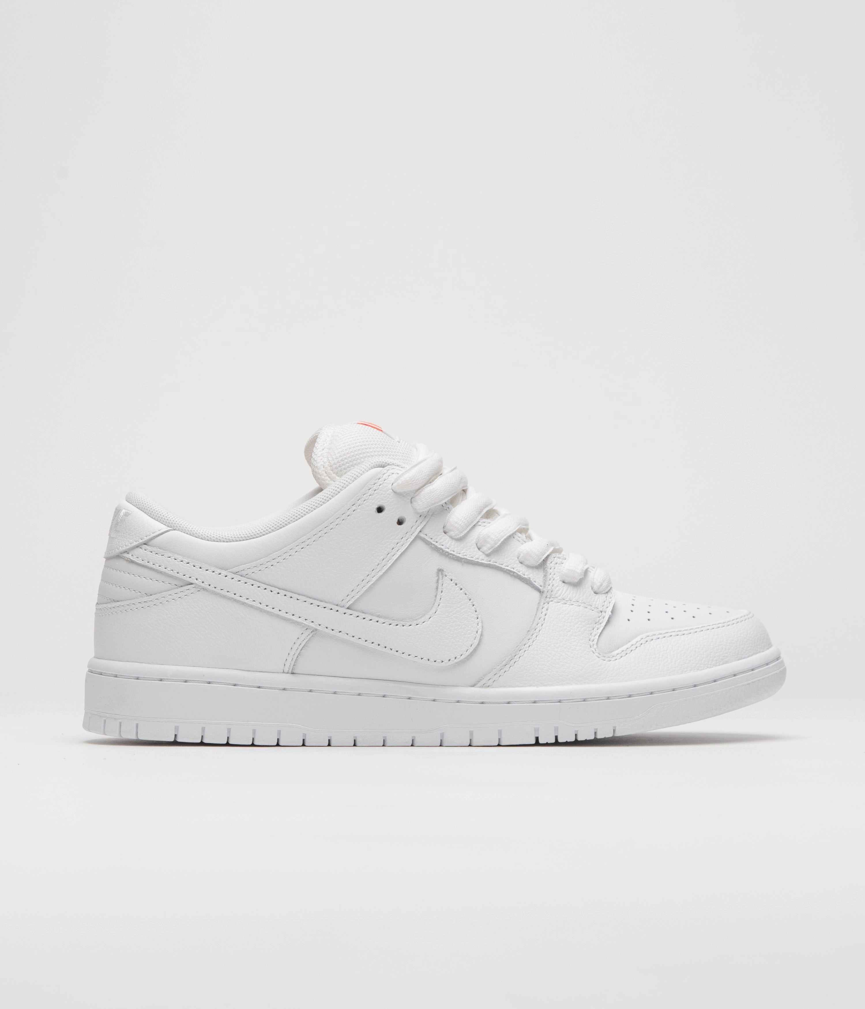 Nike SB Orange Label Dunk Low Pro Shoes - White / White - White - White thin sole shoes