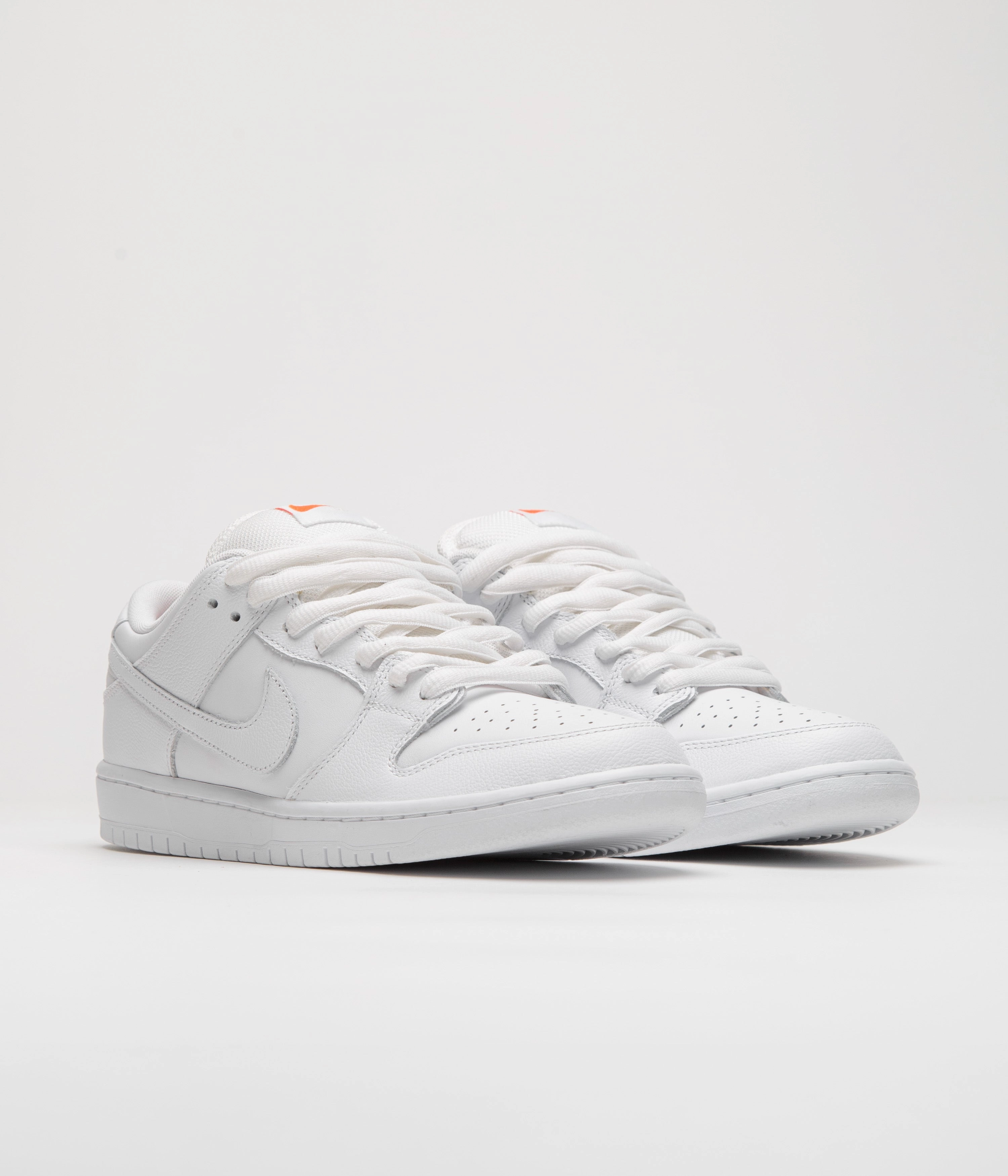 Lightweight Performance Gear Option Mechanism Nike SB Orange Label Dunk Low Pro Shoes - White / White - White - White