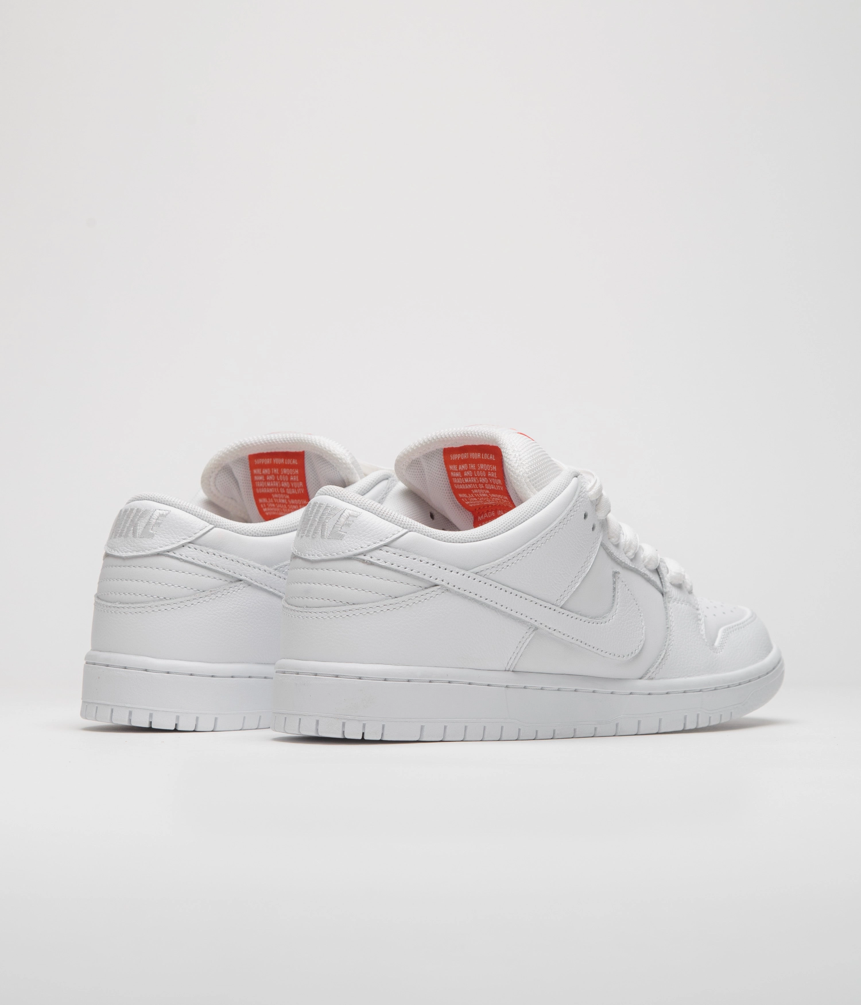 Lightweight Performance Gear Option Mechanism Nike SB Orange Label Dunk Low Pro Shoes - White / White - White - White