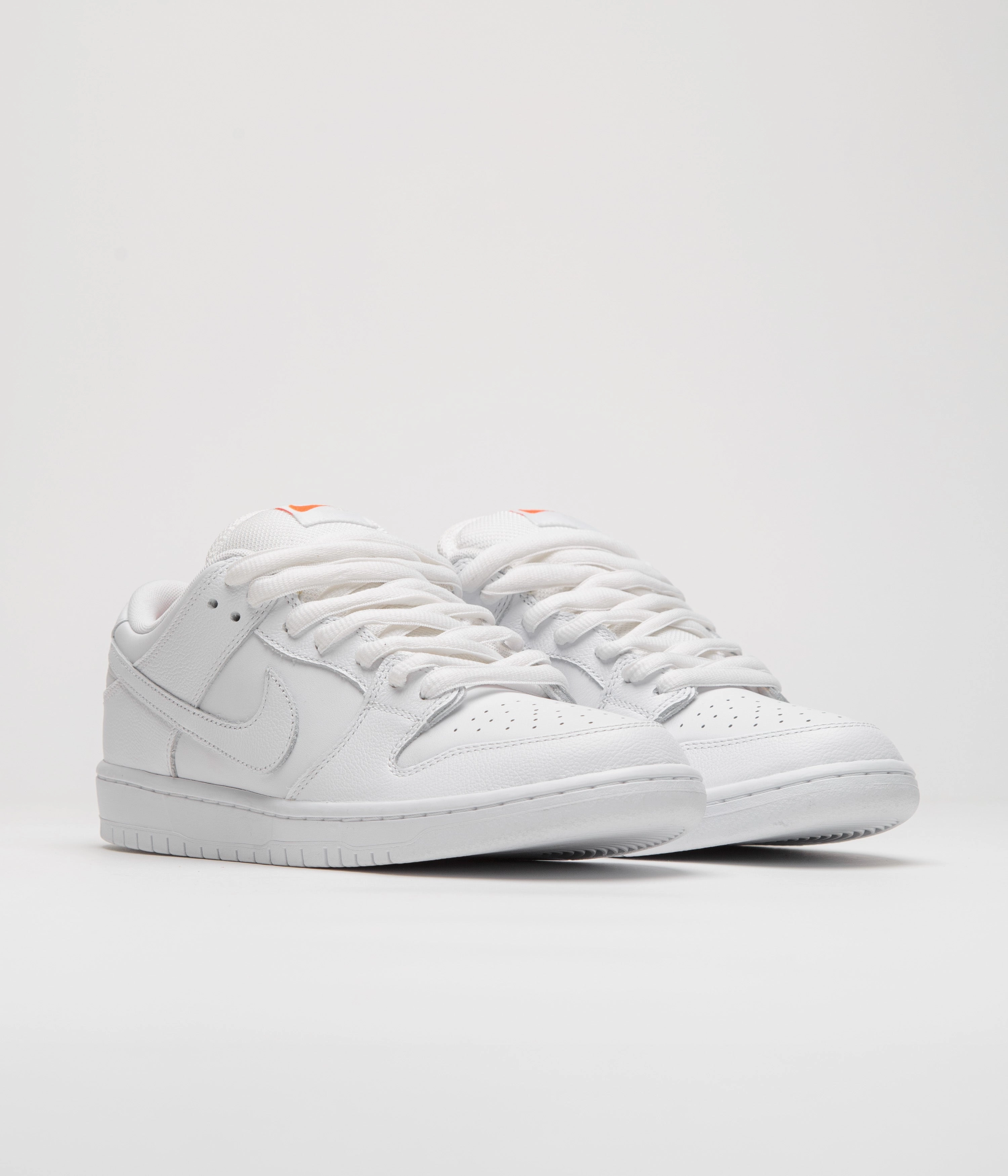 Lightweight Performance Gear Option Mechanism Nike SB Orange Label Dunk Low Pro Shoes - White / White - White - White