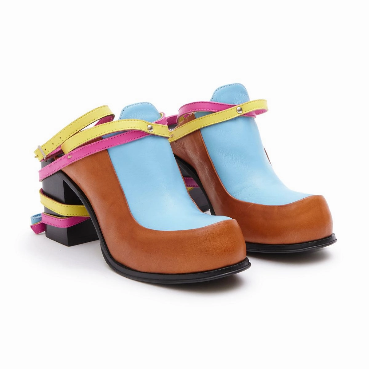 Lightweight Profile   Simona Vanth Tango Stacked Heels 'Multi'