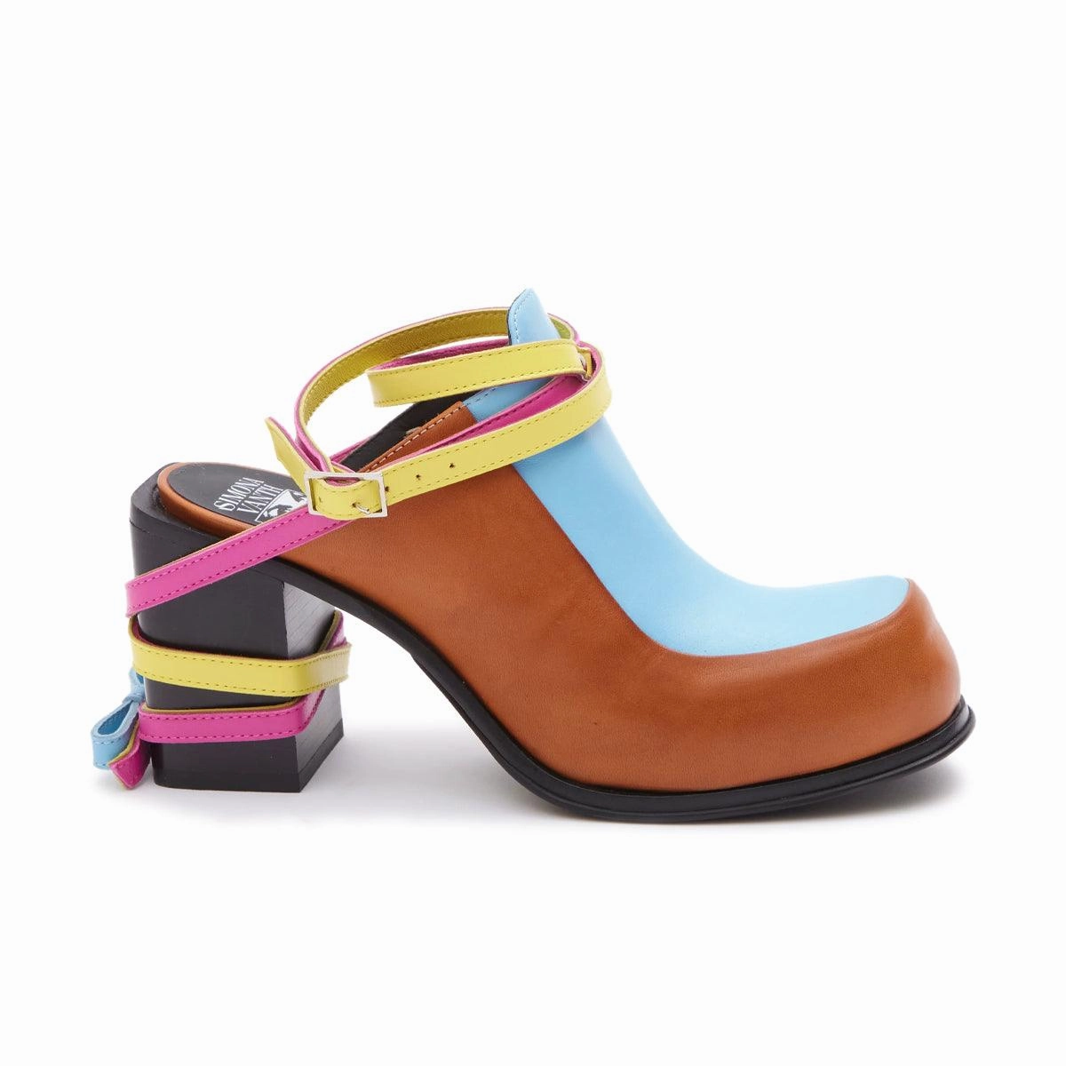 Lightweight Profile   Simona Vanth Tango Stacked Heels 'Multi'
