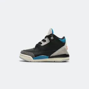 Lifestyle Wear Jordan 3 Retro (TD) - Black/Chile Red-Neutral Grey