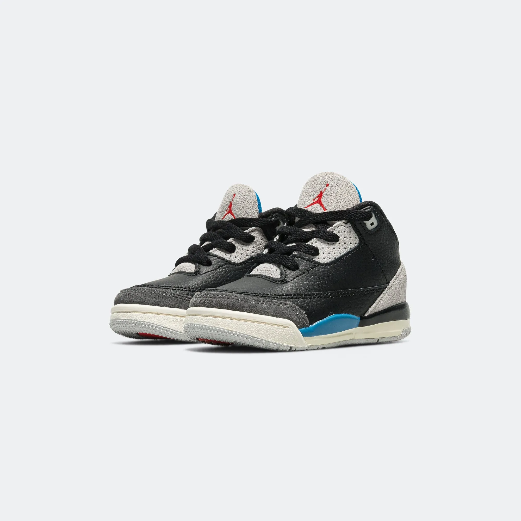 Long Lasting Jordan 3 Retro (TD) - Black/Chile Red-Neutral Grey