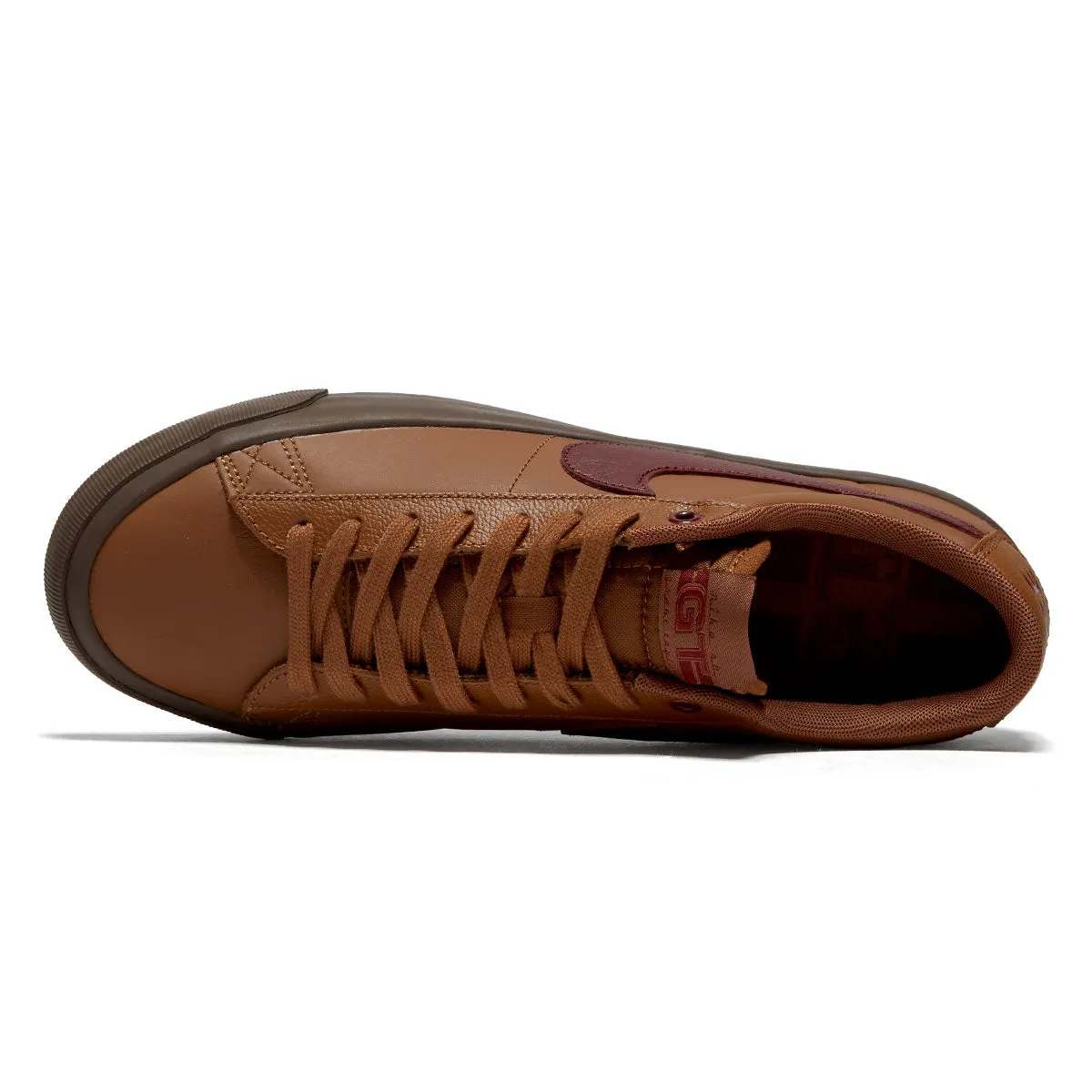 Max Grip Nike SB Blazer Low Pro GT Shoes - Light British Tan/Dark Team Red