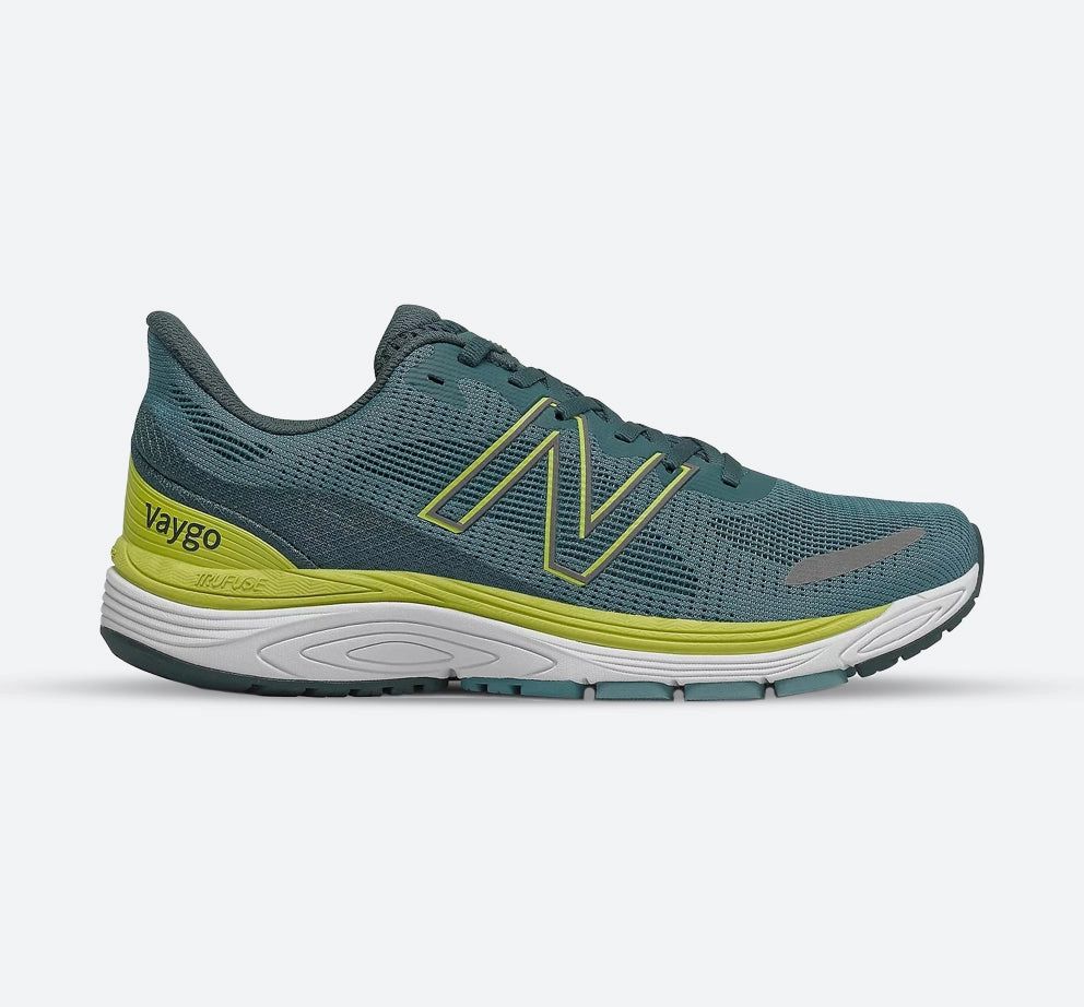 Men's Wide Fit New Balance MVYGOLY2 Vaygo Running Sneakers - Green/Yellow Lightweight Padding Idea