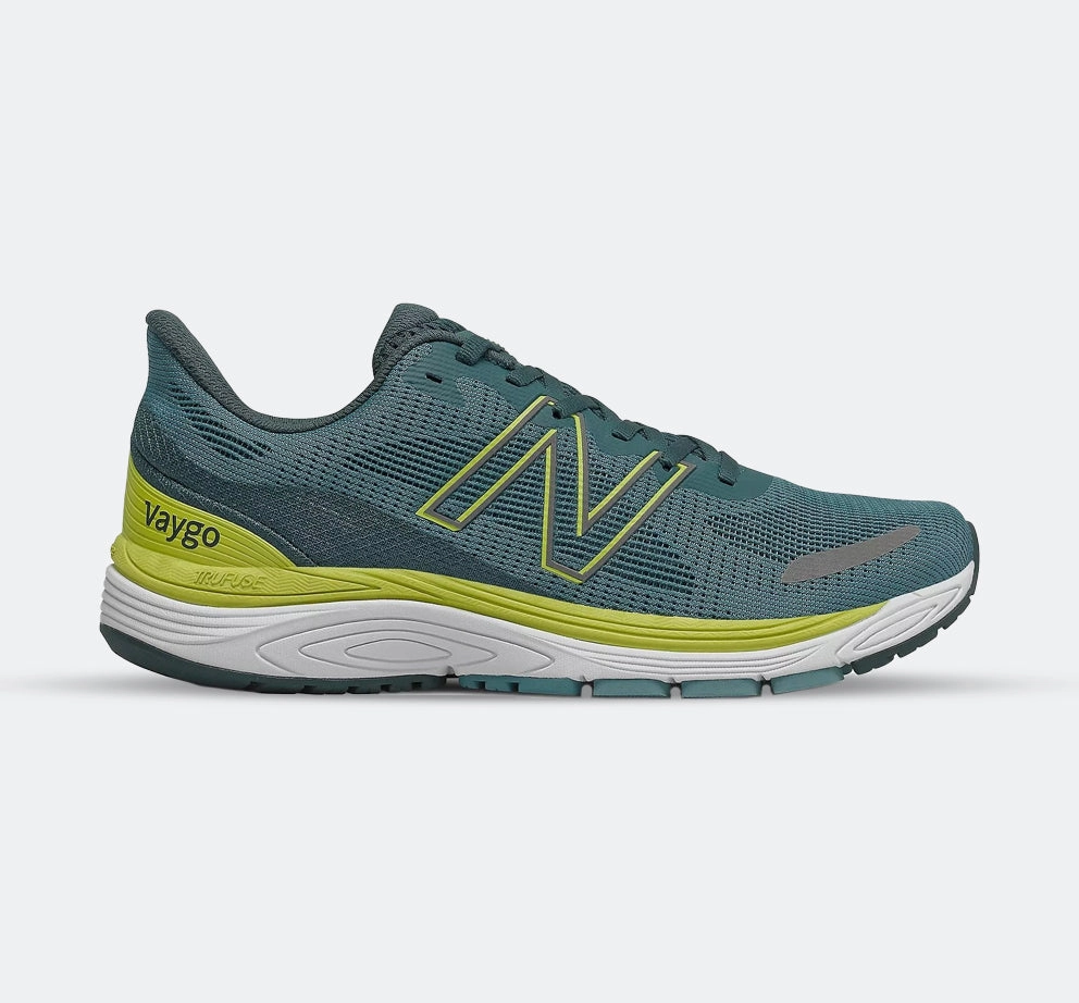 Men's Wide Fit New Balance MVYGOLY2 Vaygo Running Sneakers - Green/Yellow Lightweight Padding Idea