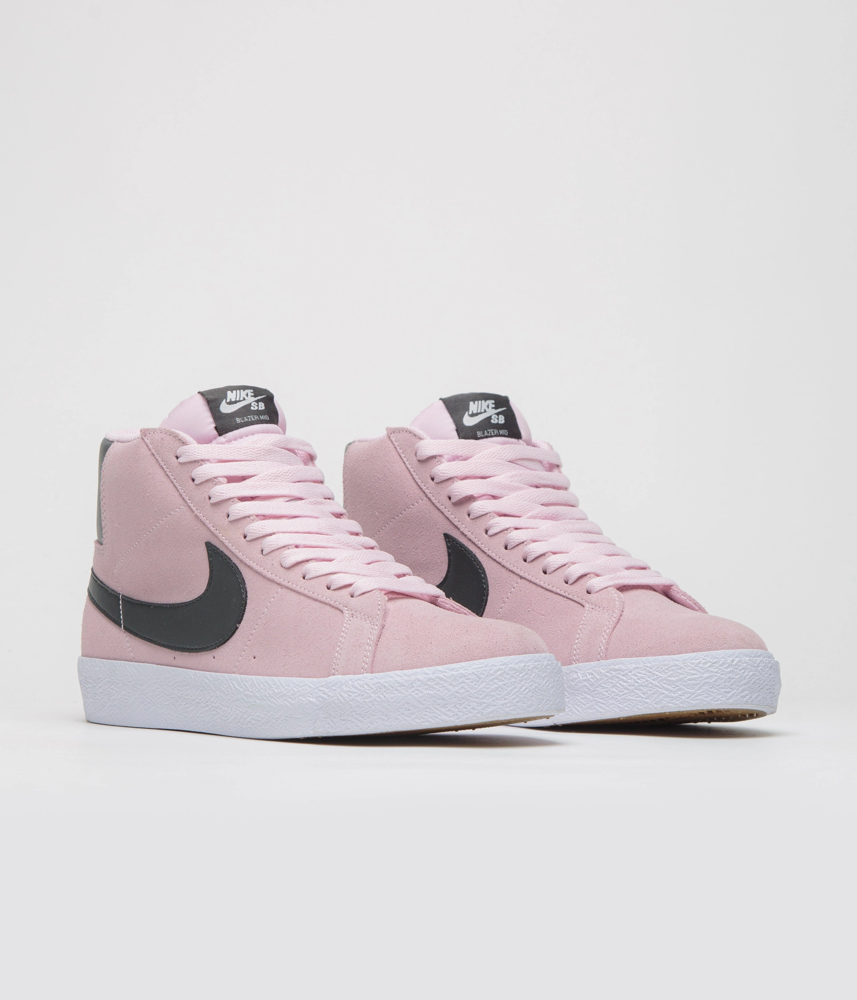 Micro Cushion Layers Nike SB Blazer Mid Shoes - Pink Foam / Anthracite - White - Gum Yellow