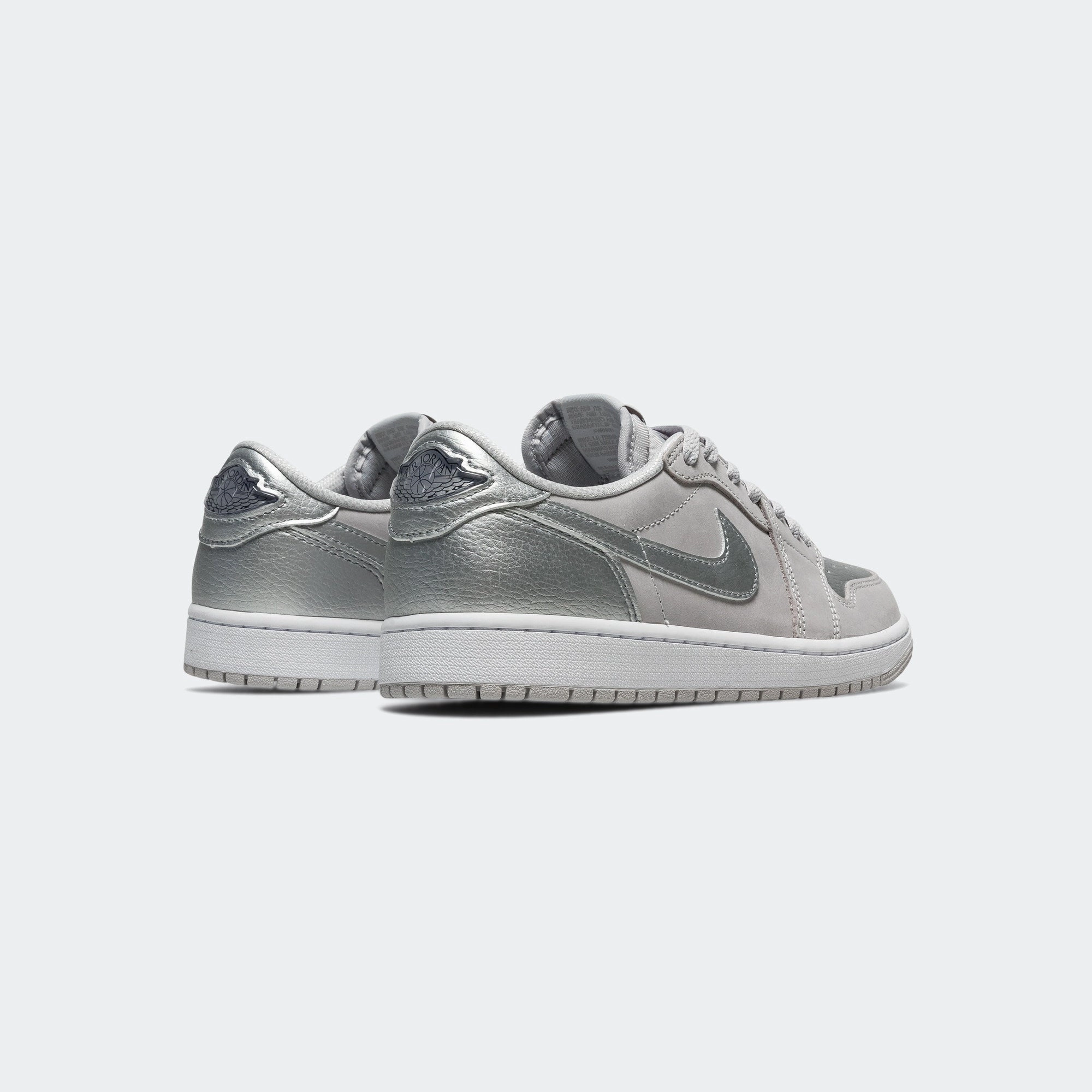 Modern Aesthetic Air Jordan 1 Low OG - Neutral Grey/Metallic Silver-White