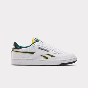 School Jog Effortless Fit Reebok Footwear Men Club C Revenge Shoes WHITE/FIERCEGOLD/CLGTGREEN