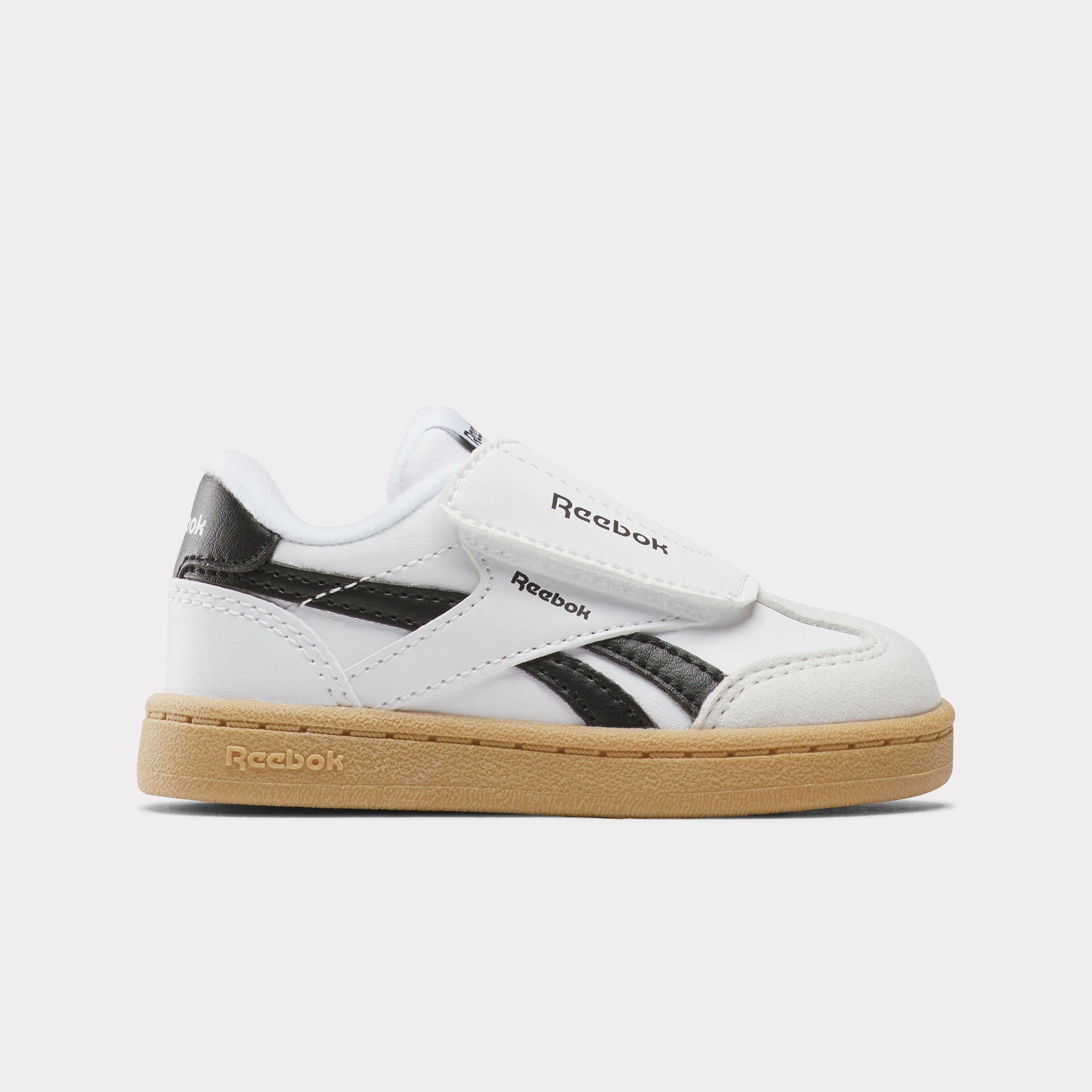 Reebok Footwear Kids Smash Edge Hook-And-Loop Shoes - Baby & Toddler FTWRWHITE/BLACK/RGUM1 evening walk