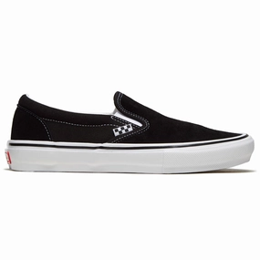 Vans Skate Slip-on Shoes - Black/White High Grip Durable Build