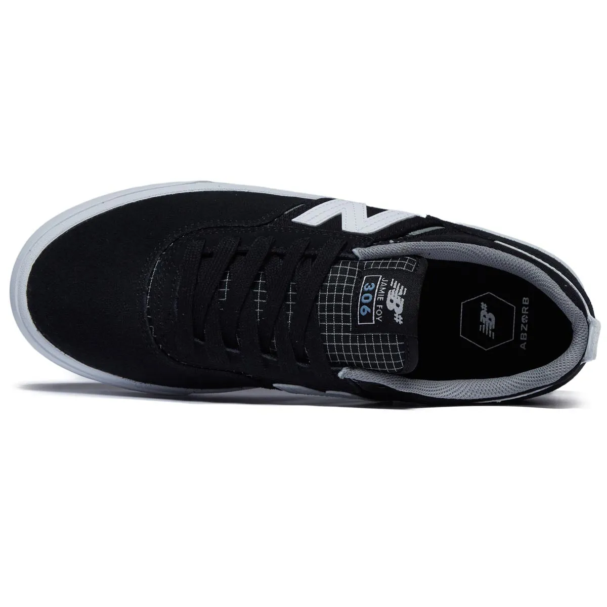 New Balance 306 Foy Shoes - Black/White Suede Toe Lock Max