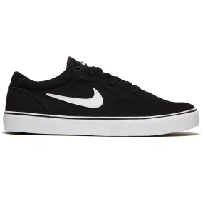 Sport Casual Nike SB Chron 2 Shoes - Black/White/Black